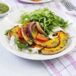 Bí đỏ nướng phô mai mozzarella Putino và sốt pesto