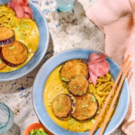 Mì Lentil với Sốt Cà Tím Katsu và Cà Tím Giòn