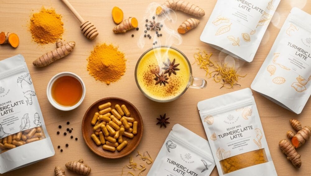Gia công thực phẩm từ turmeric latte - Đồ uống vàng cho sức khỏe