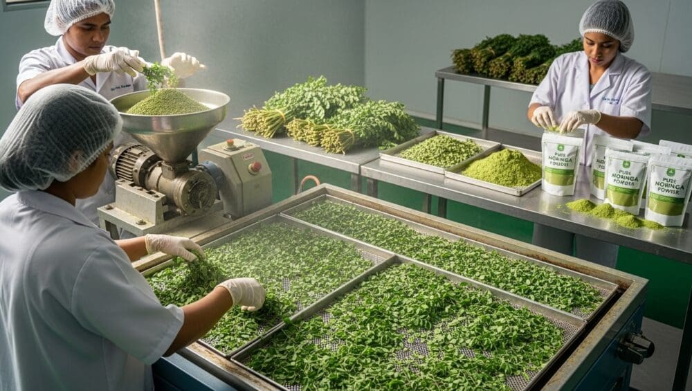Gia công thực phẩm từ moringa - Lá cây kỳ diệu giàu dưỡng chất