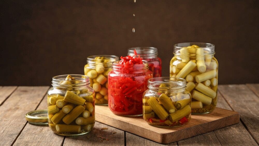 Hình ảnh gia công đồ ngâm chua (pickles)