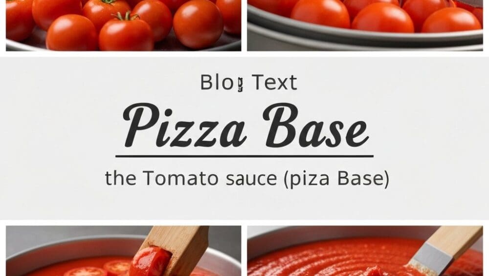 Hình ảnh gia công sốt cà chua nền (pizza base)