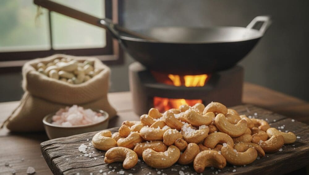 Gia công Hạt Điều Rang Muối (còn vỏ lụa): Quà Tết cao cấp 1-Putino-Food Hình ảnh gia công hạt điều rang muối
