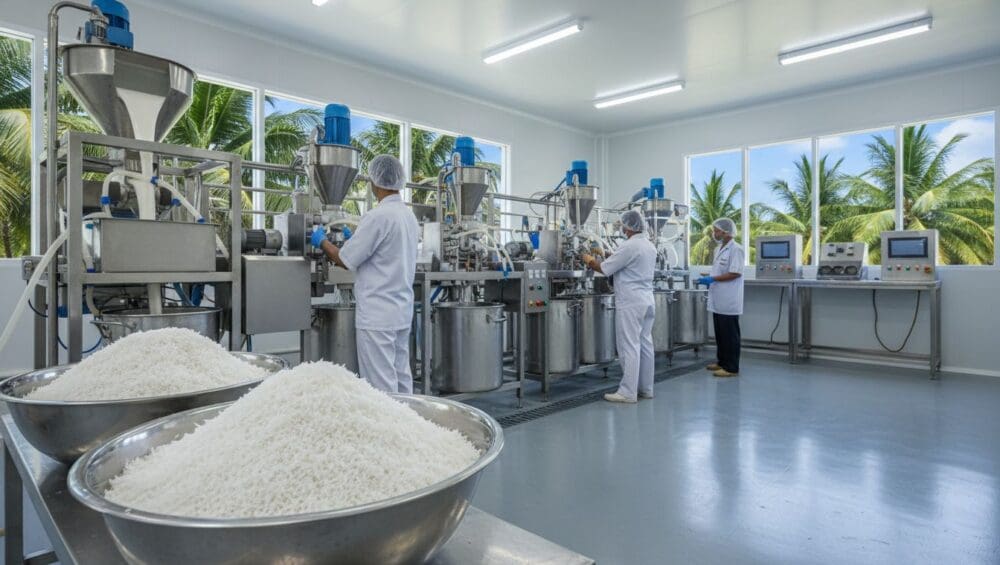 Hình ảnh gia công nước cốt dừa (tươi)