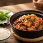 Hình ảnh gia công thịt kho mắm ruốc
