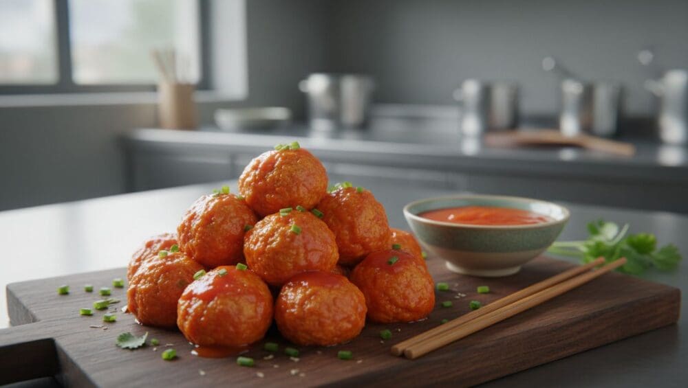 Gia công Xíu Mại viên sốt cà: Mềm mọng, không bị bở 1-Putino-Food Hình ảnh gia công xíu mại (viên sốt cà)