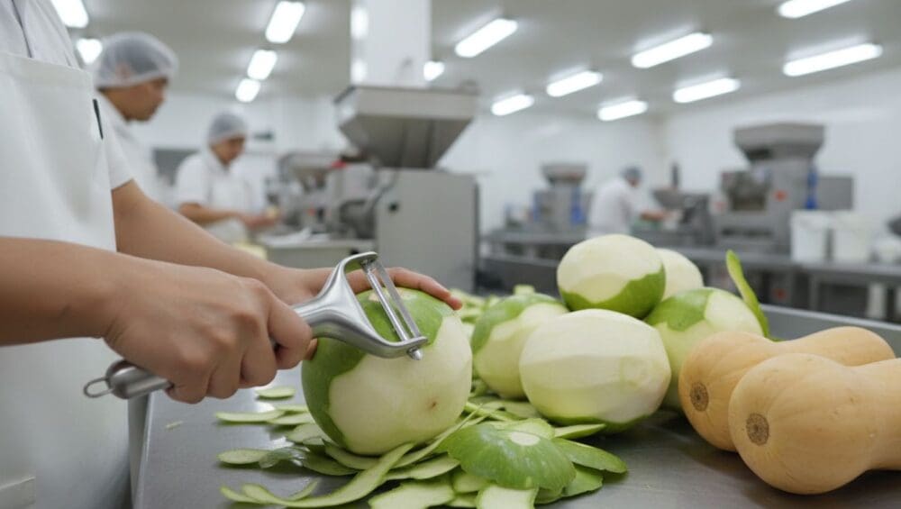 Gia công gọt vỏ, cắt lát Bầu, Bí: Cho món canh hằng ngày 1-Putino-Food Hình ảnh gia công gọt vỏ bầu bí