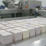 Hình ảnh gia công khoai môn cắt khối