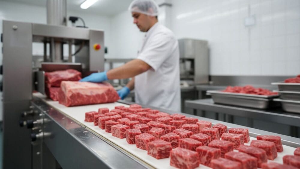 Gia công Thịt Bò cắt hạt lựu: Đều, vuông vức cho món bò lúc lắc 1-Putino-Food Hình ảnh gia công thịt bò cắt hạt lựu
