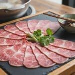 Hình ảnh gia công thịt bò thái mỏng (nhúng lẩu)