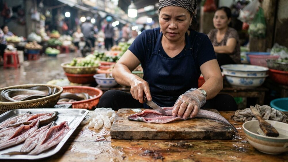 Gia công mổ phanh Lươn Đồng: Sạch ruột, lọc xương sống 2-Putino-Food Hình ảnh gia công làm sạch lươn đồng (mổ phanh)