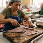 Hình ảnh gia công rút xương cá lóc