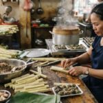 Hình ảnh gia công cuộn ốc nhồi bã mía