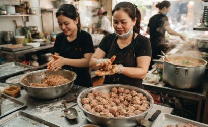 Gia Công Viên Mọc Bún Riêu Định Hình Viên Mọc/Viên Bọc Nấm: Đều Viên 20g 2-Putino-Food Hình ảnh gia công viên mọc bún riêu